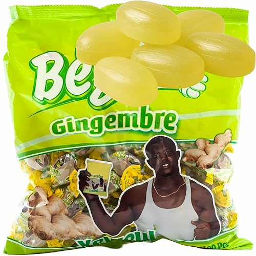African Delights Begue Ginger Candy, Individually Wrapped Sweet and Spicy Ginger Candy (Pack of 100)