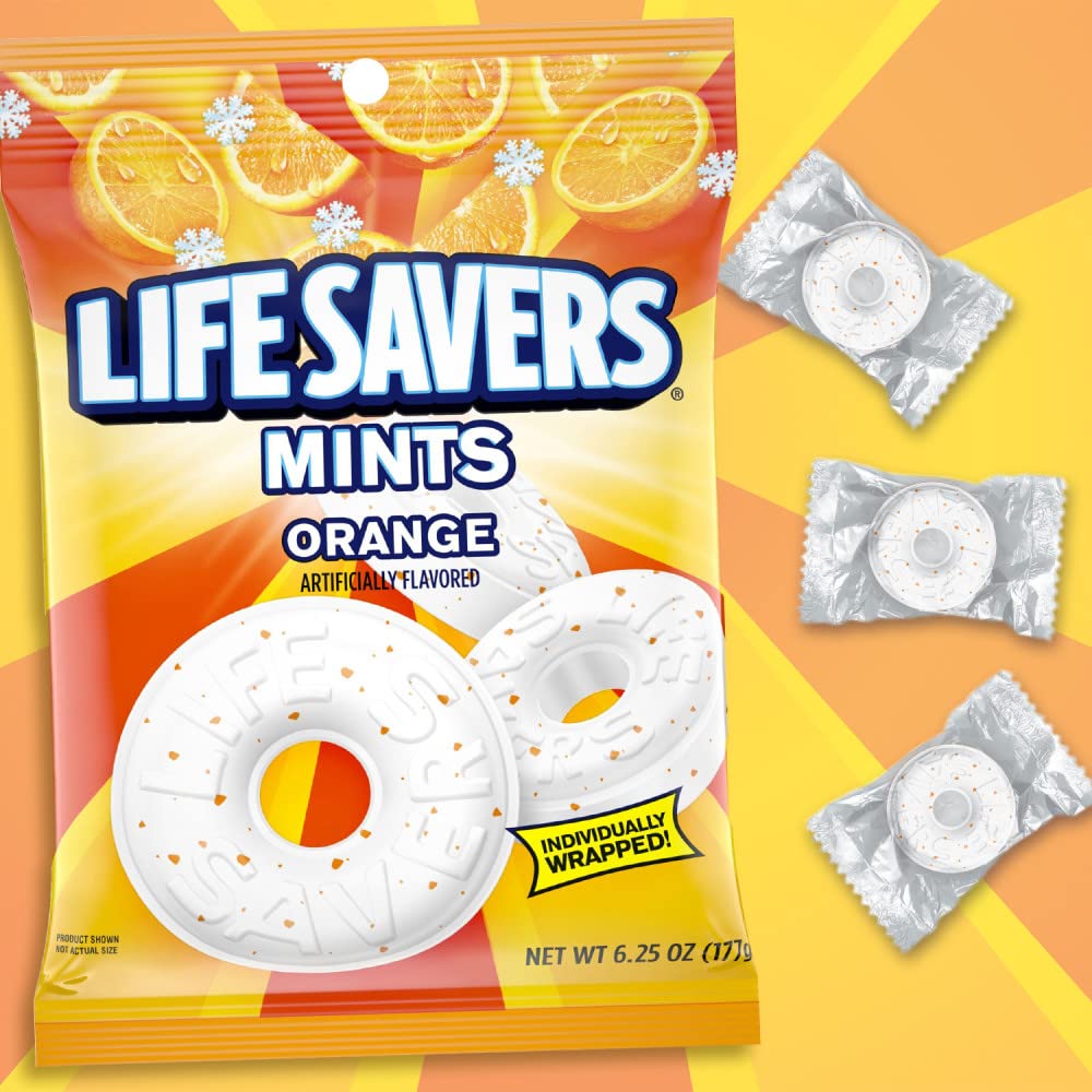 LIFE SAVERS Orange Mints Candy, 6.25-Ounce Bag
