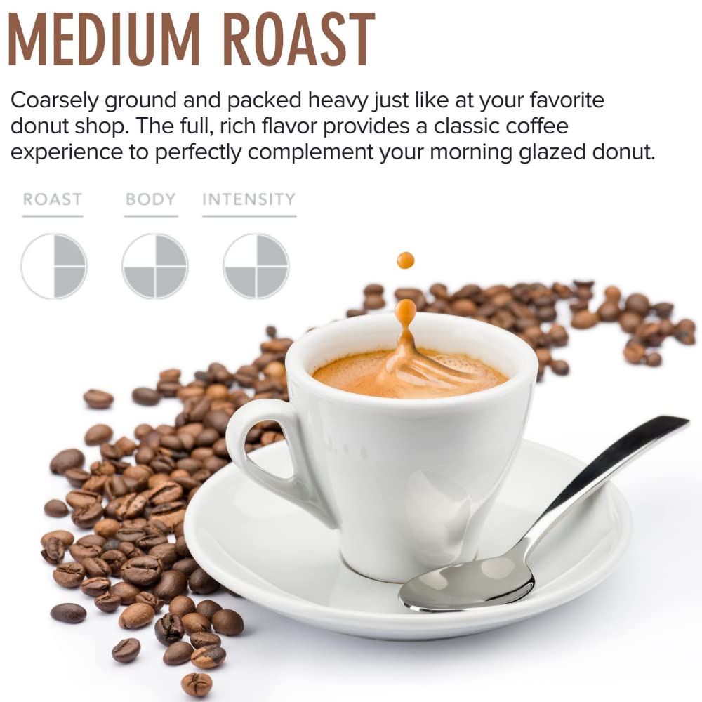 Ellis Coffee - Donut Shop - Medium Roast - Single Serve Coffee Pods - 24 Coffee Pods