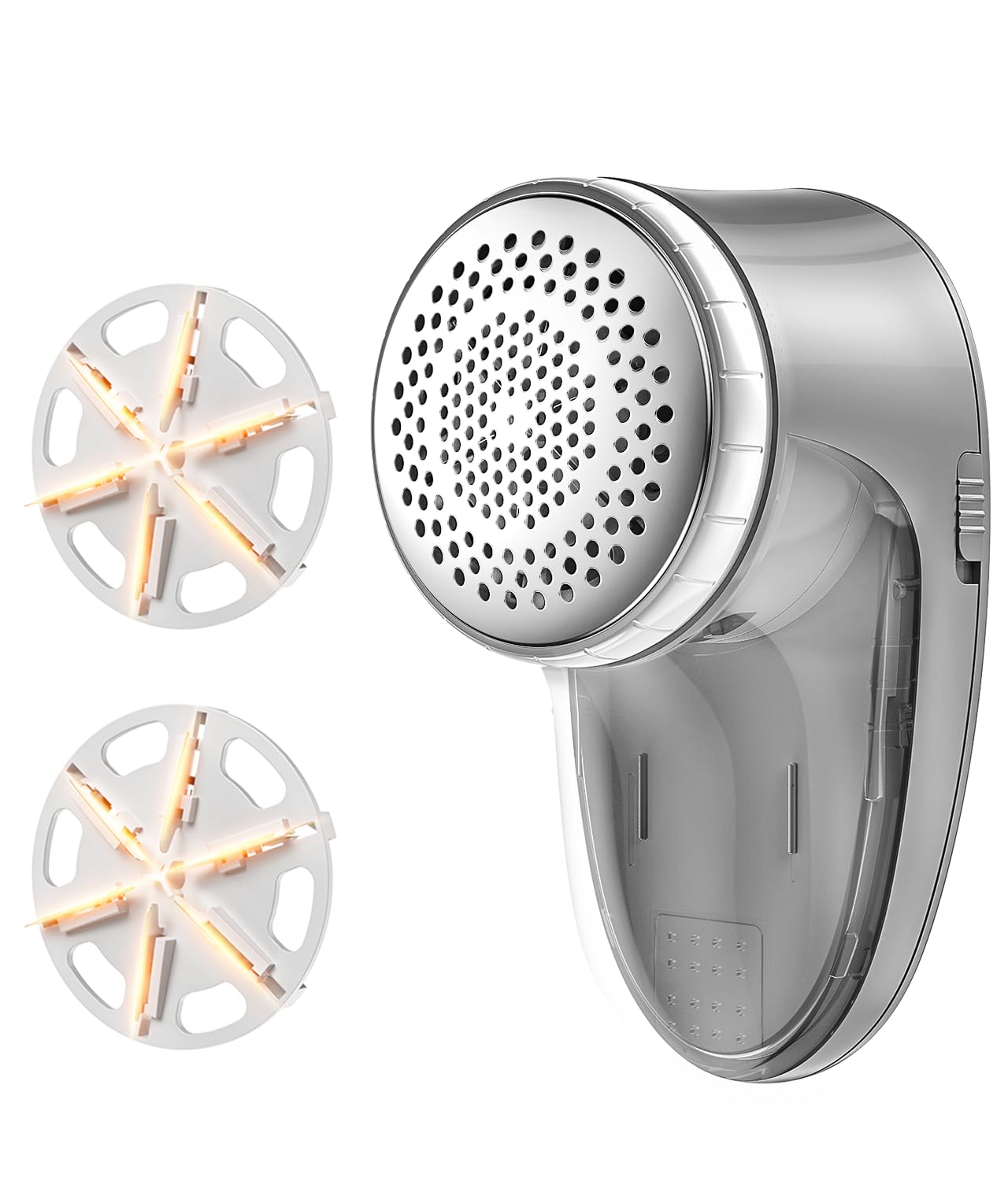Ruidla Fabric Shaver Lint Remover, Sweater Shaver with Replaceable Stainless Steel 6-Leaf Blades, Fabric Defuzzer for Clothes Fuzz, Lint Balls
