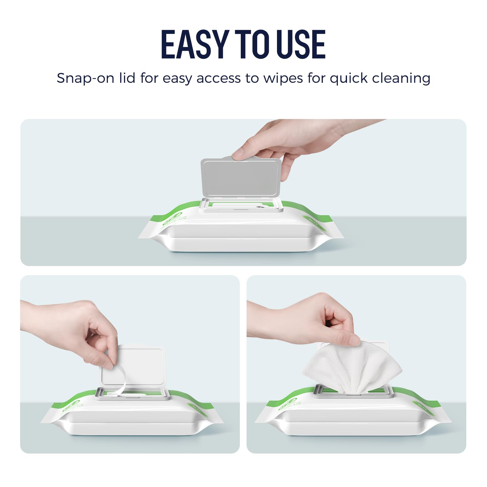 LOUKIN Dry Erase Wipes, Whiteboard Cleaning Wipes, Non-Toxic Cleaning Wipes for Whiteboard, 50 Wipes Per Pack