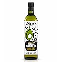 Chosen Foods Organic Avocado Oil for Cooking, 33.8 Fl Oz - Naturally Refined Cooking Oil made from 100% Pure Avocados - Non-GMO, Gluten-Free, Keto Friendly, Glyphosate Free - 1 Liter (Pack Of 1)