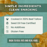 Beefy’s Own Beef Tallow Potato Chips - Kettle Chips Made Without Seed Oils, Gluten Free, Crispy, and Thick Cut - Old-Fashioned Small Batch Fried in