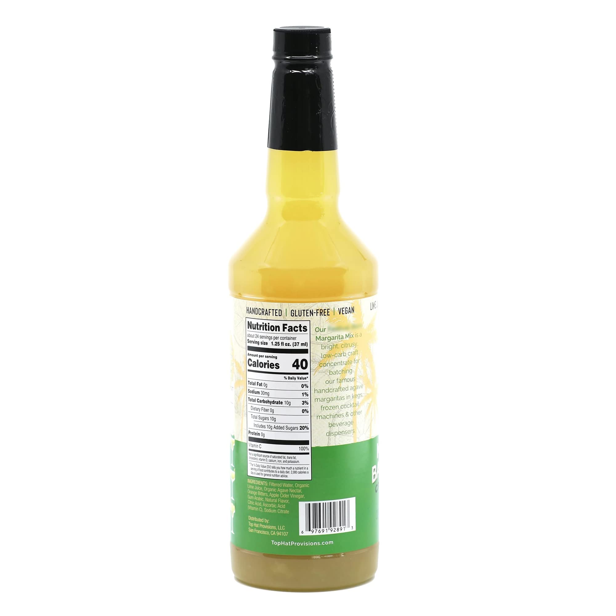 Top Hat Agave Margarita Batching Mix & Frozen Margarita Concentrate - Handcrafted with Organic Agave Nectar & Lime Juice - Batch Margaritas on Draft