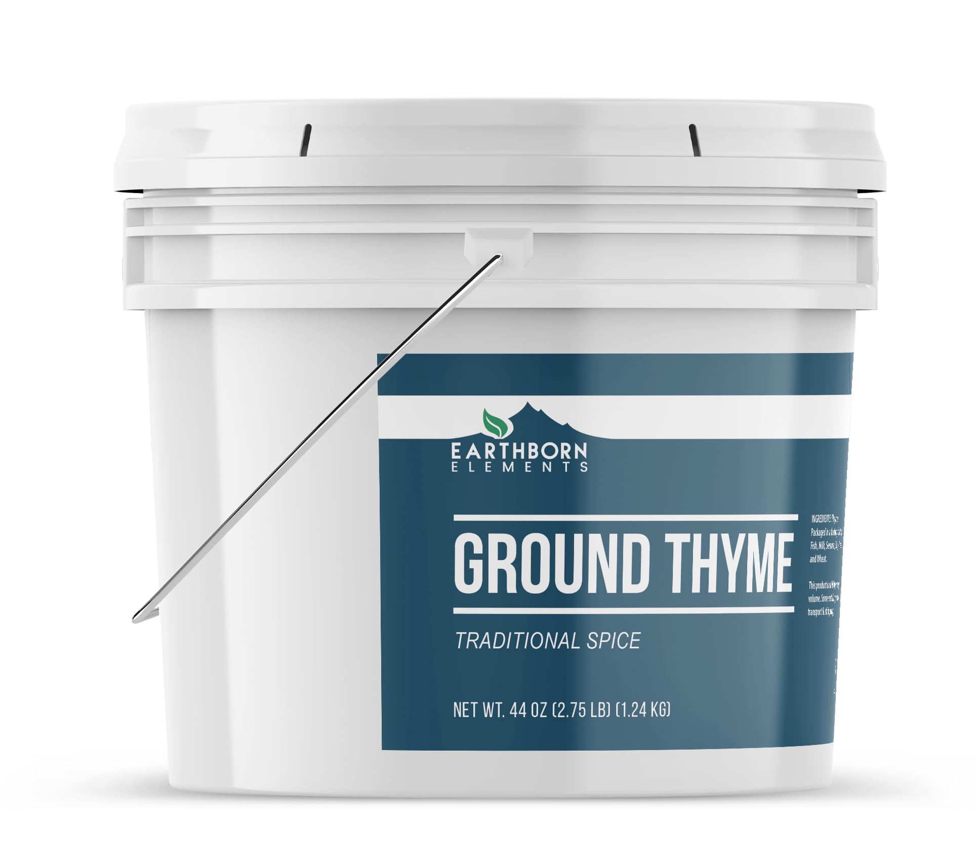 Earthborn Elements Ground Thyme 1 Gallon Bucket, Italian and French Cuisine, Versatile Spice