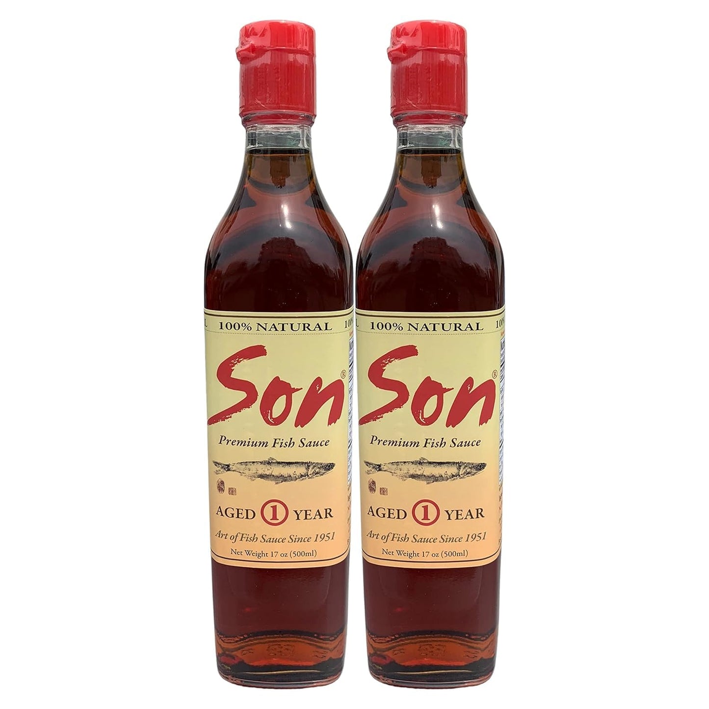 Son Fish Sauce ? Premium Vietnamese Artisanal Fish Sauce Since 1951 | One Year Aged Anchovy Sauce ?8.45 oz Bottle?100% Pure ?GLUTEN FREE, NO