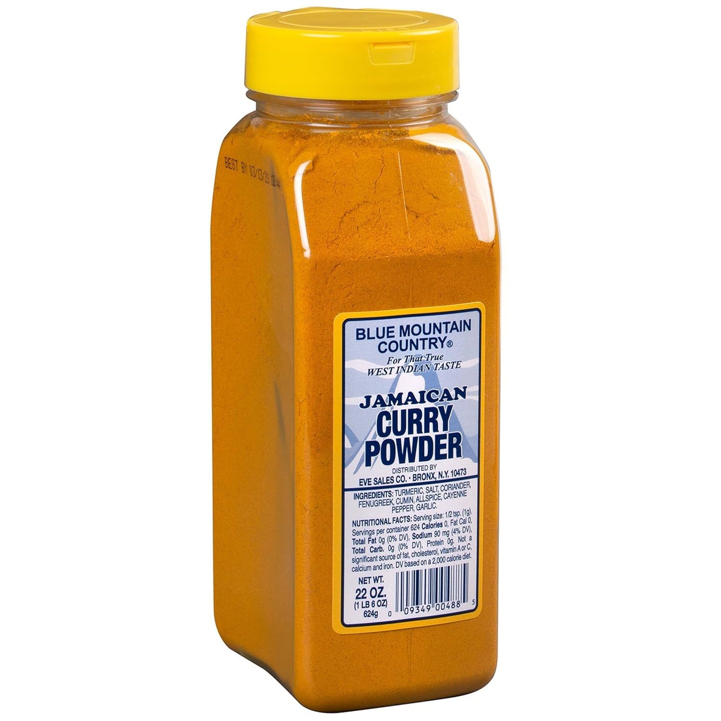 Blue Mountain Country Jamaican Curry Powder - 22 oz Shaker Bottle | Authentic West Indian Curry Spice Blend for Meat, Seafood, Vegetables & More