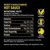 RICKEY'S Original World Famous Sauce, Gourmet Hot Sauce with Aged Red Peppers, Distilled Vinegar, Salt, Granulated Garlic, in a Bottle, 5 oz.