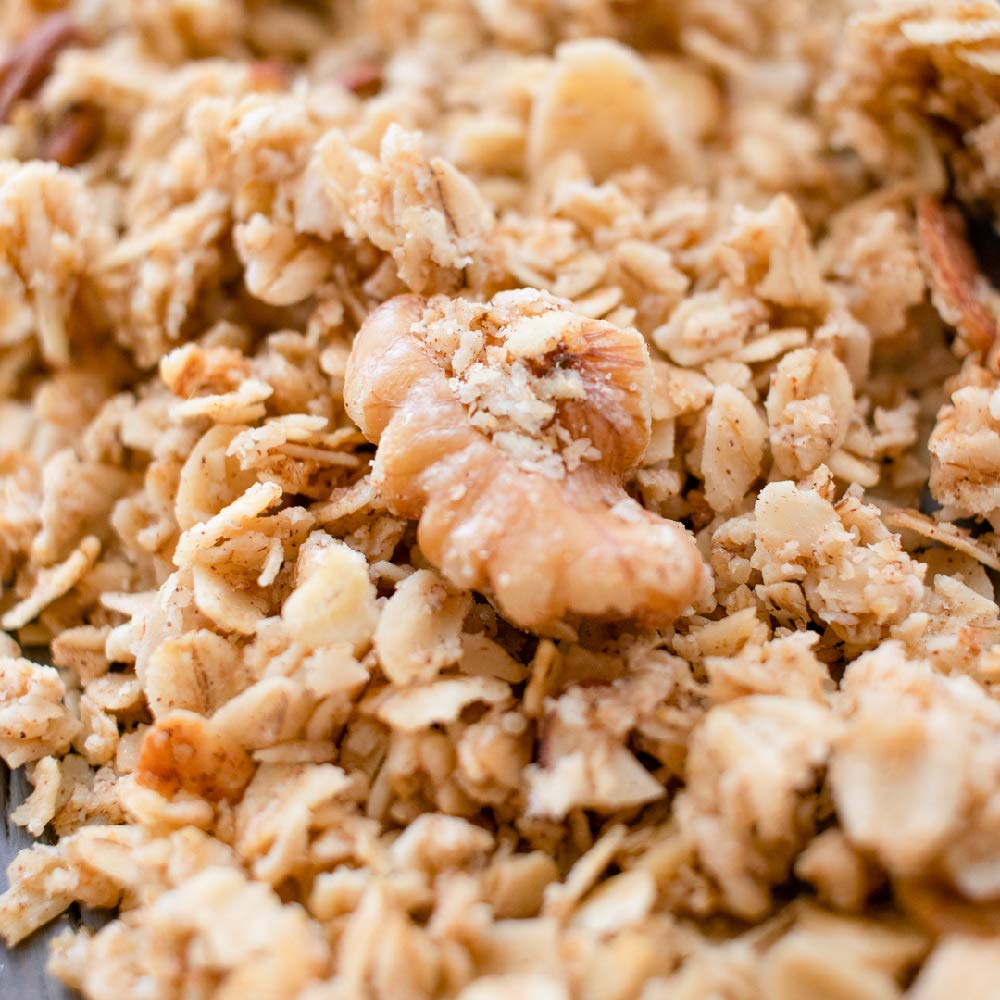 Mrs. Barr’s Natural Foods Granola | Almond, Walnut & Pecan | Certified Organic Gluten Free Oats | Soft Texture | Small Batch | Gourmet Quality | Real