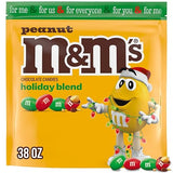 M&M'S Peanut Christmas Candy, Chocolate Christmas Stocking Stuffers, Red and Green Candy Bulk 38 oz Bag