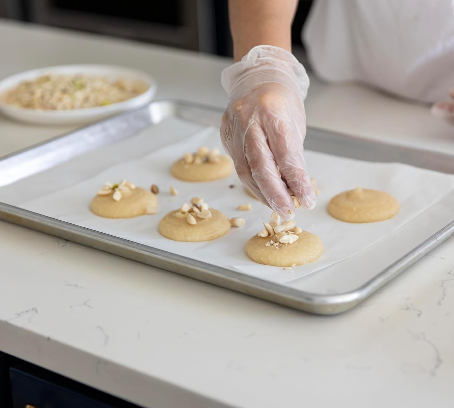 ChixCakes - Ghorabieh Marzipan Cookies - A Luxurious Traditional Persian Treat Made with Premium Pistachios, Offering a Buttery Texture