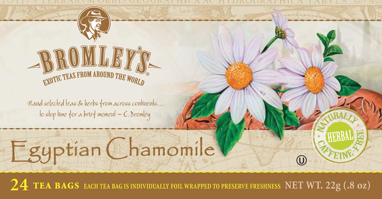 Bromley's Egyptian Chamomile Exotic Tea, 24 Count (Pack of 3)
