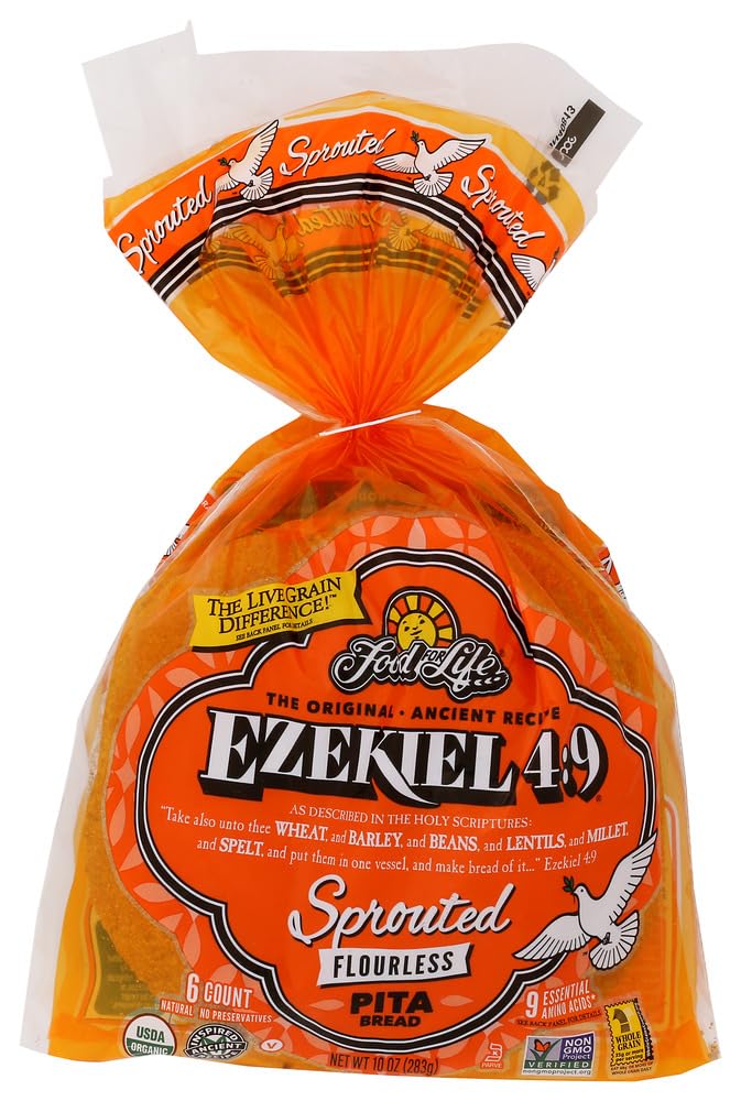 Food For Life Frozen Pita Bread Ezekiel Organic, 10 Ounce