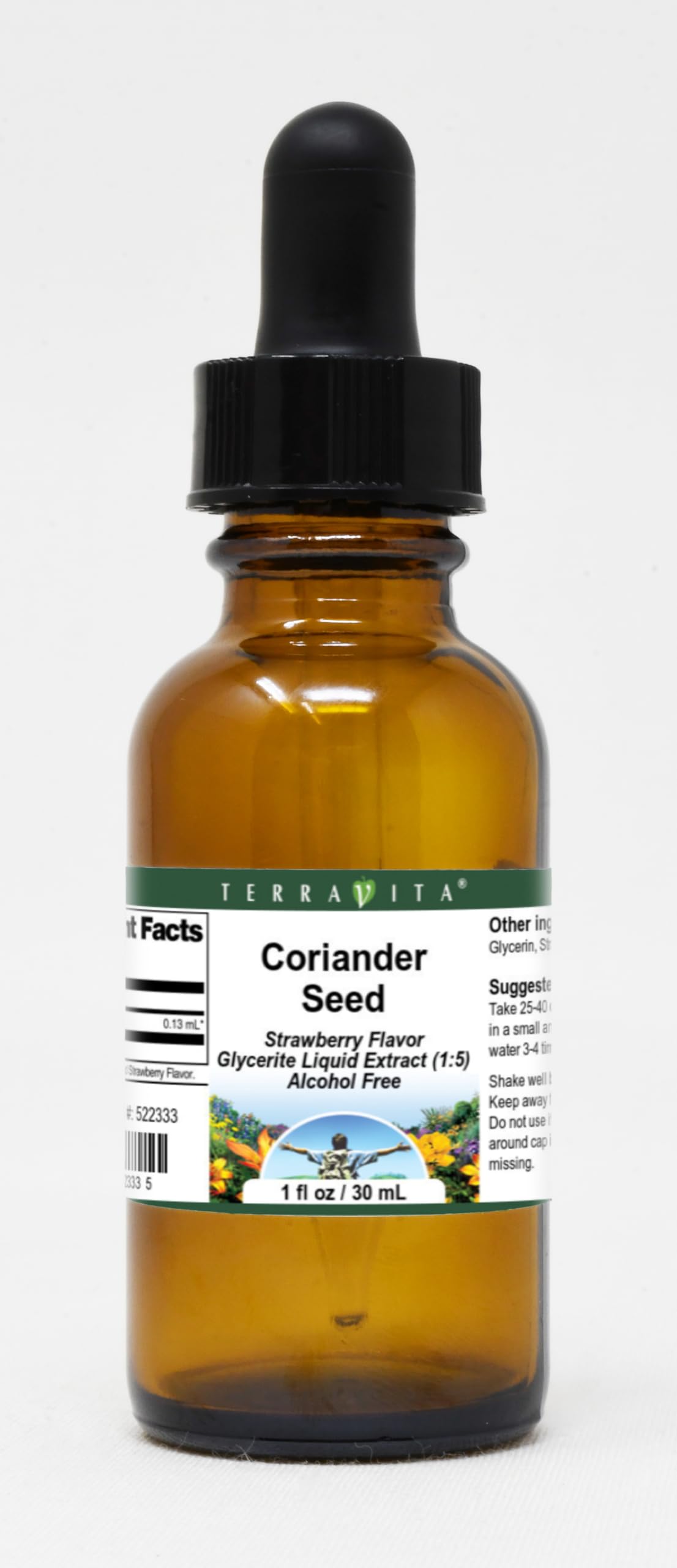 Coriander Seed Glycerite Liquid Extract (1:5) - Strawberry Flavored (1 oz, ZIN: 522333) - 3 Pack