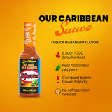El Yucateco Caribbean Chile Habanero Hot Sauce, 4 oz, Authentic Mexican Hot Sauce (Pack of 3)