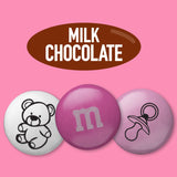 M&M’S WORLD Baby Girl Milk Chocolate Candy, 5lbs of Pink, Dark Pink & White Bulk M&M'S with It's A Girl Themed Icons for Baby Showers & Gender Reveal