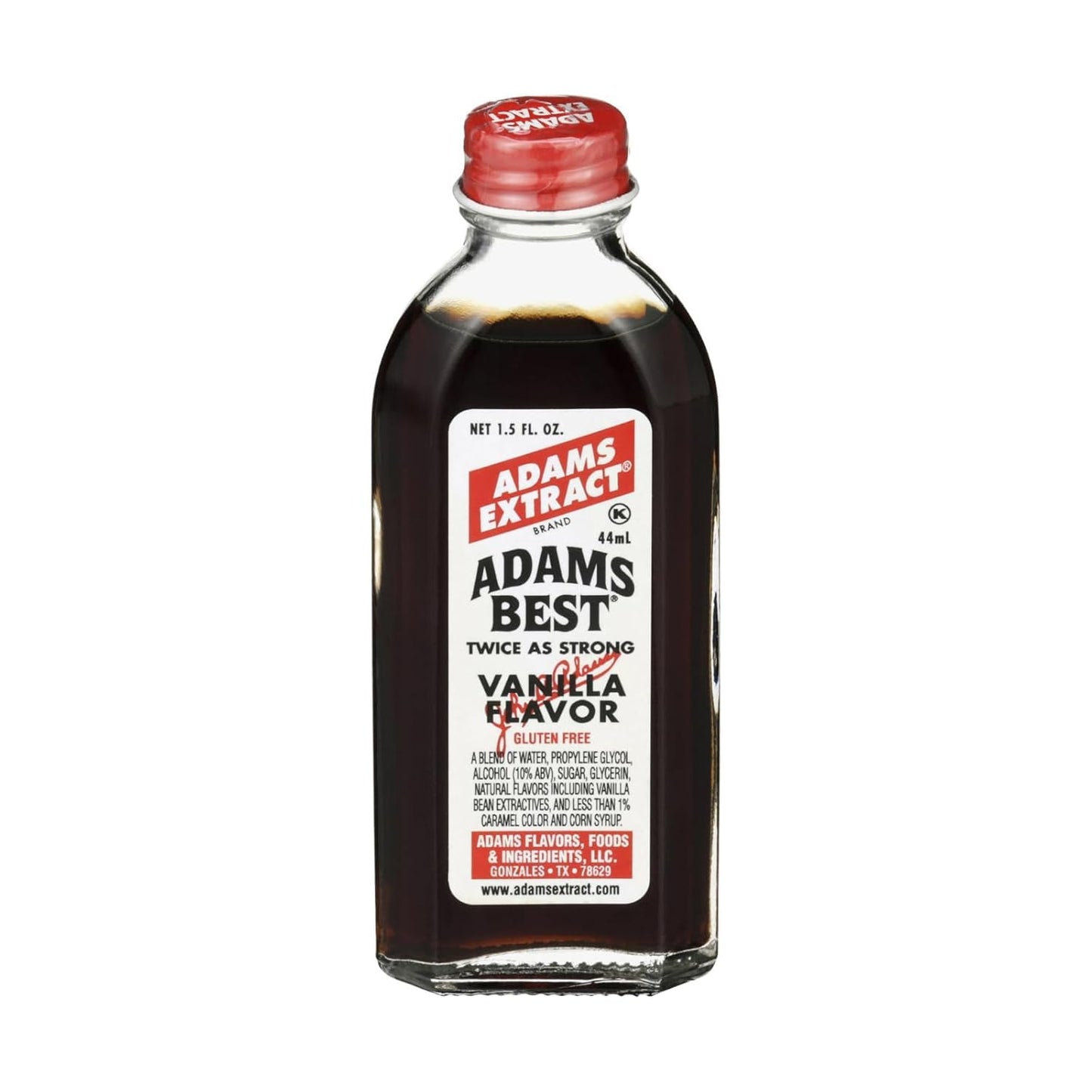 Adams Best Twice as Strong Vanilla 4oz Glass Bottle (Pack of 3)