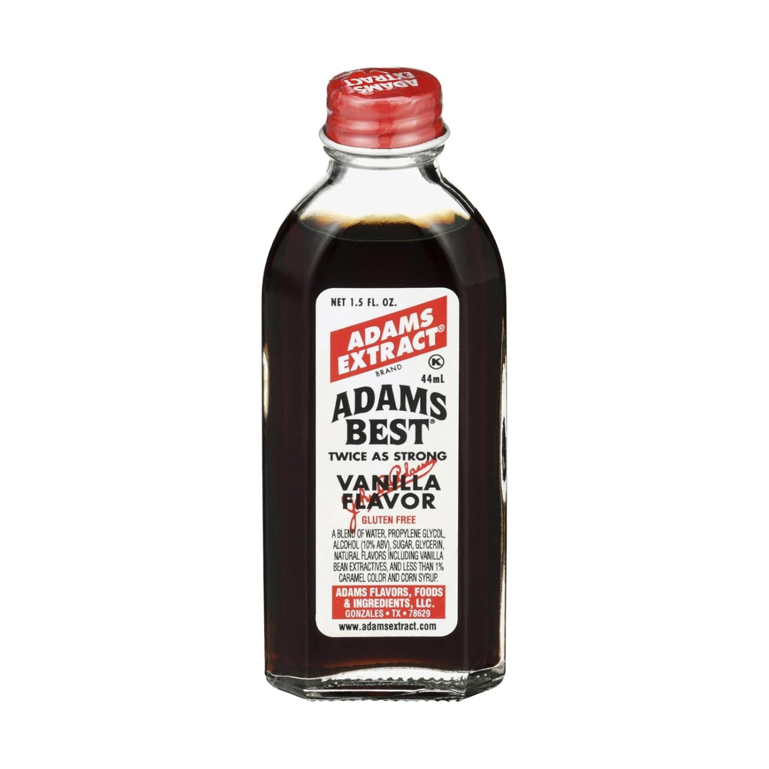 Adams Best Twice as Strong Vanilla 4oz Glass Bottle (Pack of 3)