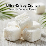 1.1 Ib Freeze-Dried Coconut Chunks, Unsweetened Dehydrated Coconut Flakes, 500g, Plant-Based Snack for Breakfast, Desserts, Smoothies