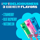 Chupa Chups Melody Pops, Assorted Flavors, Whistle Lollipops, Individually Wrapped Candy, 30 count