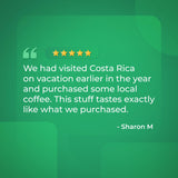 Liquid Gold Coffee from Costa Rica, Medium Roast Ground, 1 bag 12 OZ (340 Grams), Fair Trade, 100% Fresh Arabica Beans, Single Origin Specialty