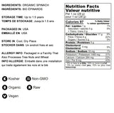 Food to Live Organic Spinach Powder, 1 Pound - Non-GMO, Finely Ground Dehydrated Leaves, Pure, Vegan, Kosher, Bulk. Source of Fiber, Vitamin A, Iron