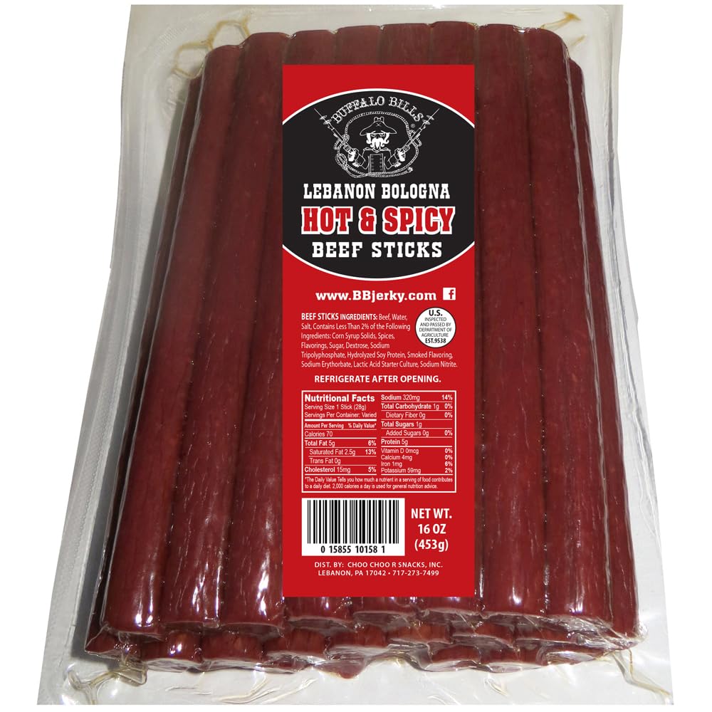 Buffalo Bills 3 Piece Lebanon Bologna Gift, Slow Cured & Smoked Beef Sticks