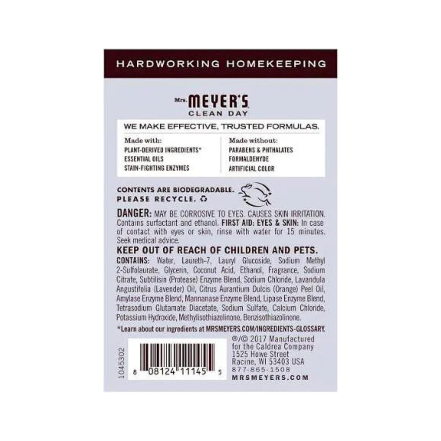 Mrs. Meyer’s Clean Day 4x Concentrated Laundry Detergent Variety Pack, Basil + Lavender + Lemon Verbena, 2 FL OZ each