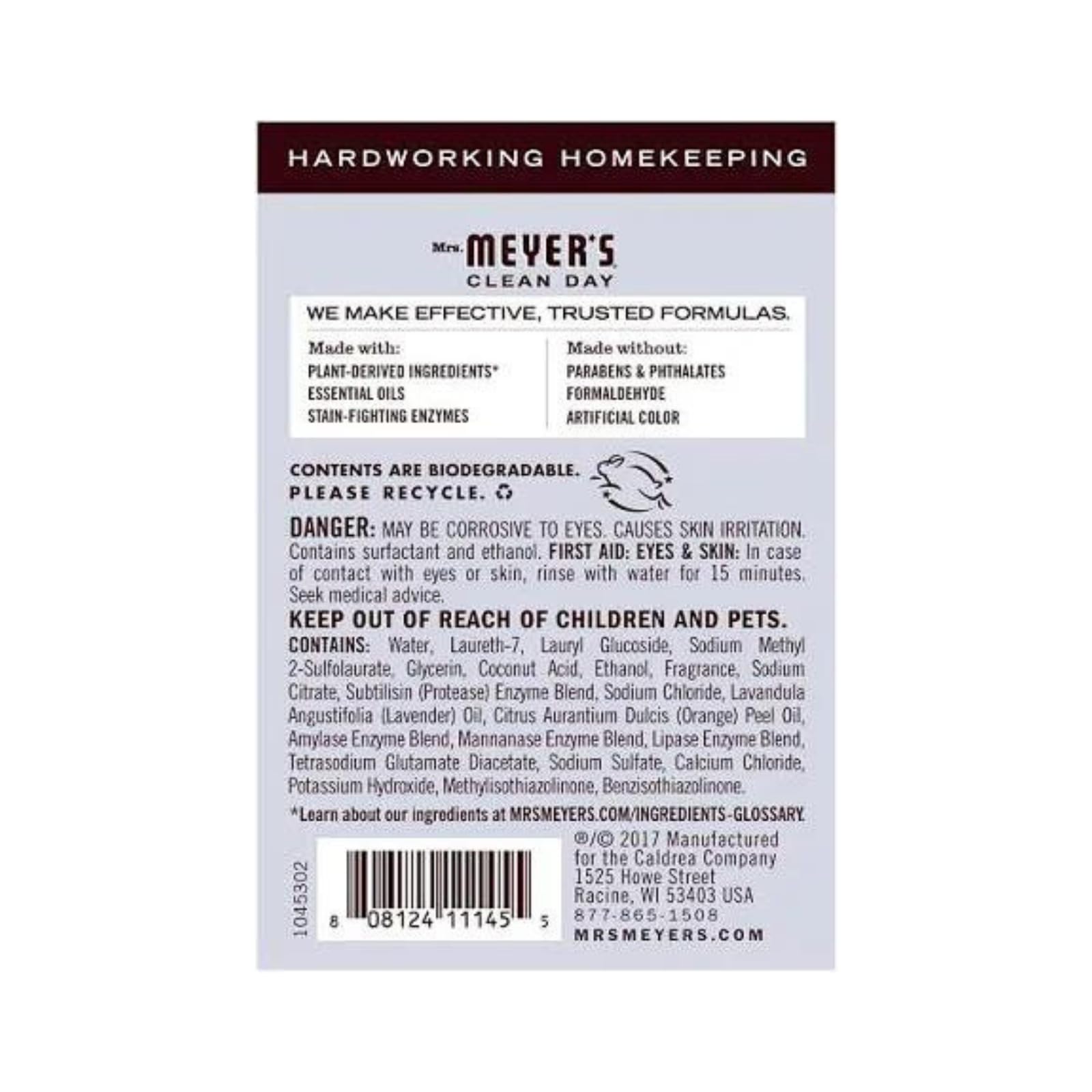 Mrs. Meyer’s Clean Day 4x Concentrated Laundry Detergent Variety Pack, Basil + Lavender + Lemon Verbena, 2 FL OZ each