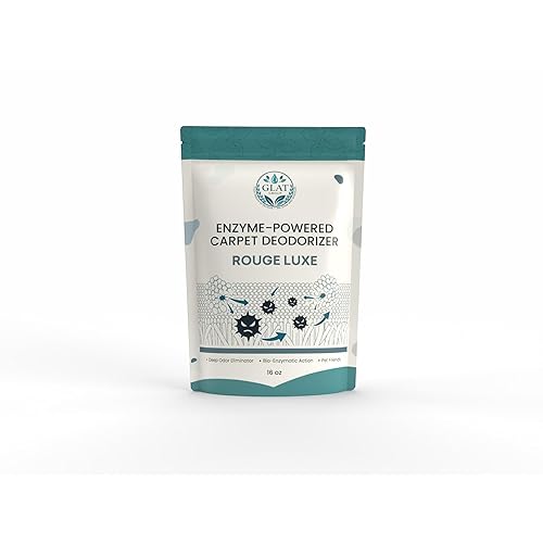 GLAT Group Enzyme-Powered Carpet Deodorizer (Powder) - Rouge Luxe | Natural Pet Odor Eliminator | Bio-Enzymatic Formula, Premium Performance, Eco