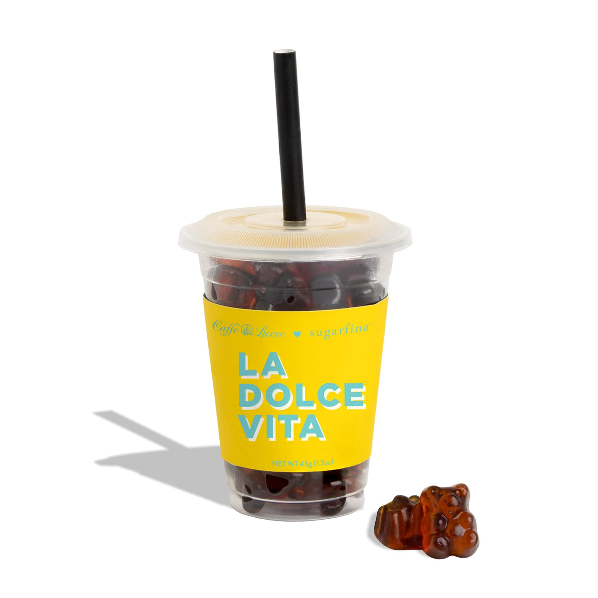 Caffe Luxxe x Sugarfina Coffee Lovers Bundle, Mini Coffee Candy Cup, Pack of 6 | Espresso Bears, Cold Brew Cordials, Chocolate Espresso Beans