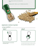 Zercumm Grinding White Pepper Particles 40G Freshly Ground Pepper Powder Bottled Fish Soup Deodorant Barbecue Steak Seasoning