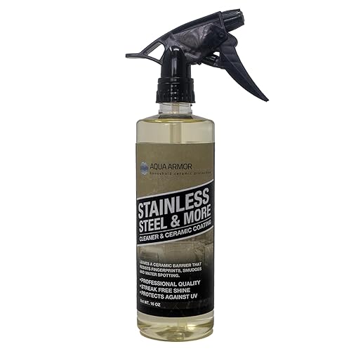Stainless Steel and More - Stainless Steel Cleaner and Polish with Si02 Ceramic sealer to resist fingerprints, smudges and water spots