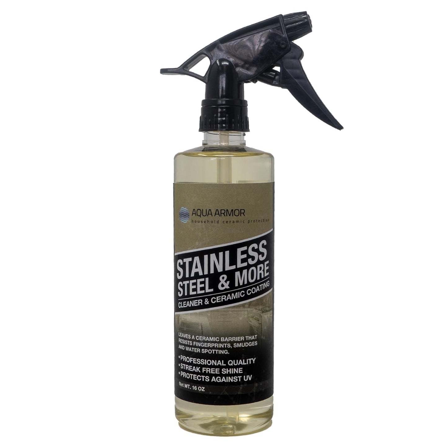 Stainless Steel and More - Stainless Steel Cleaner and Polish with Si02 Ceramic sealer to resist fingerprints, smudges and water spots