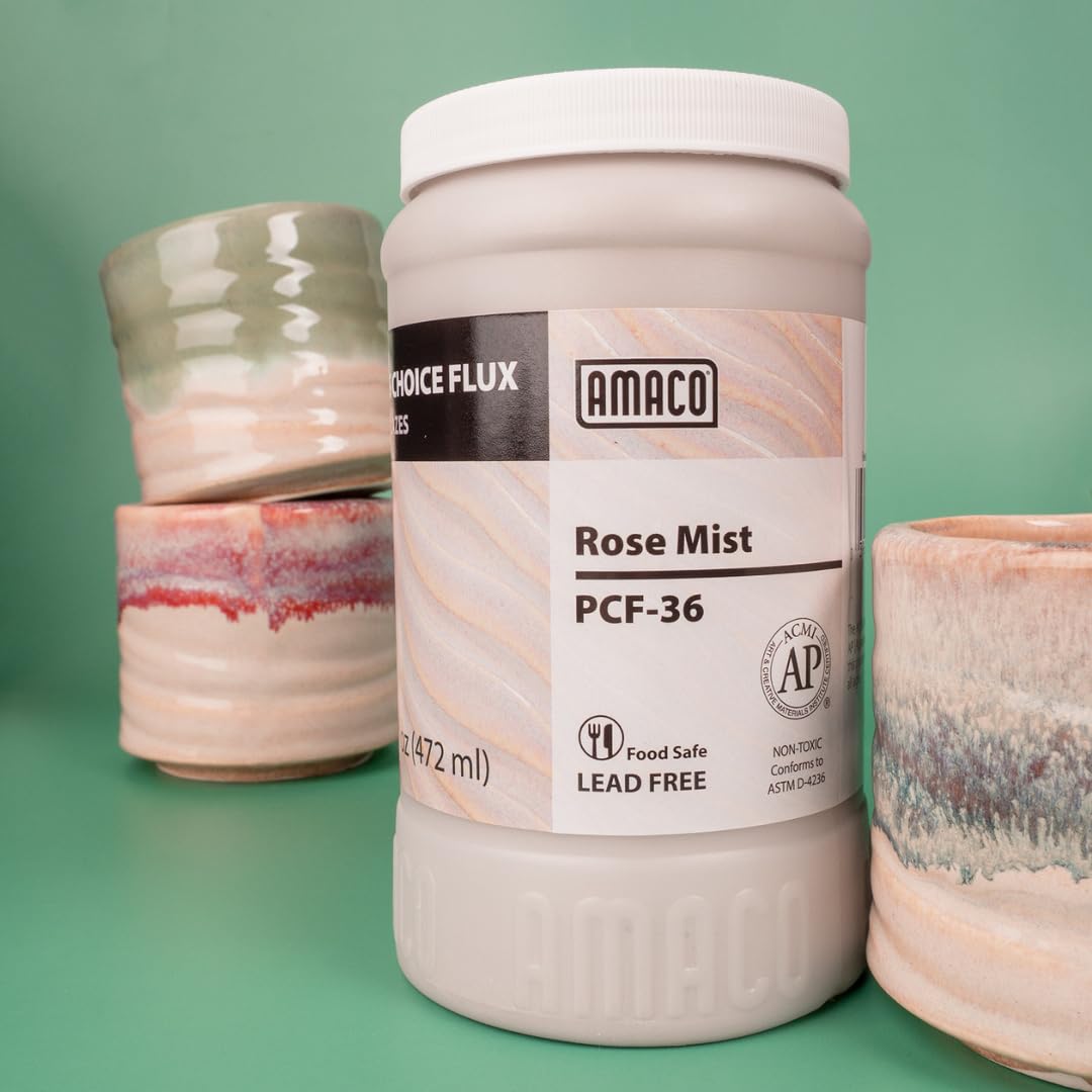 AMACO Potter's Choice Flux, 16 oz. (473 mL), PCF-36 Rose Mist