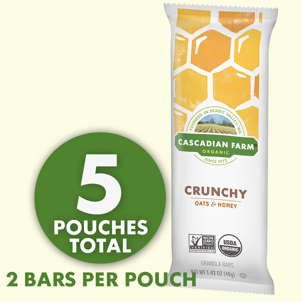 Cascadian Farm Organic Oats and Honey Crunchy Granola Bars, 5 ct, 7.1 oz