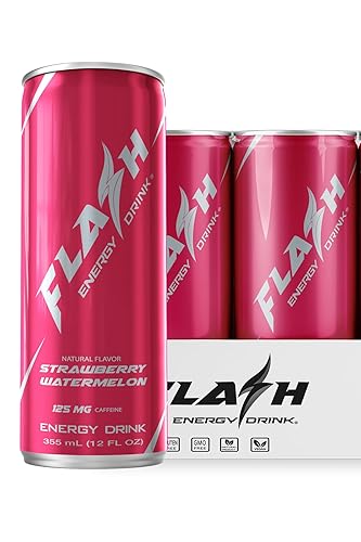 Flash Energy Drink | Elevate your Energy, Focus, and Performance | Natural | Non-GMO, Vegan, Gluten-Free Ingredients, Organic Green Tea, and Green