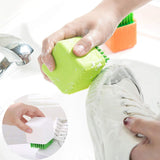 2 Pack Silicone Laundry Brush Scrub Multi-use Household Cloth Washing Brush Dual-use Scrubbing Brush for Clothes Underwear Shoes, Plastic Soft