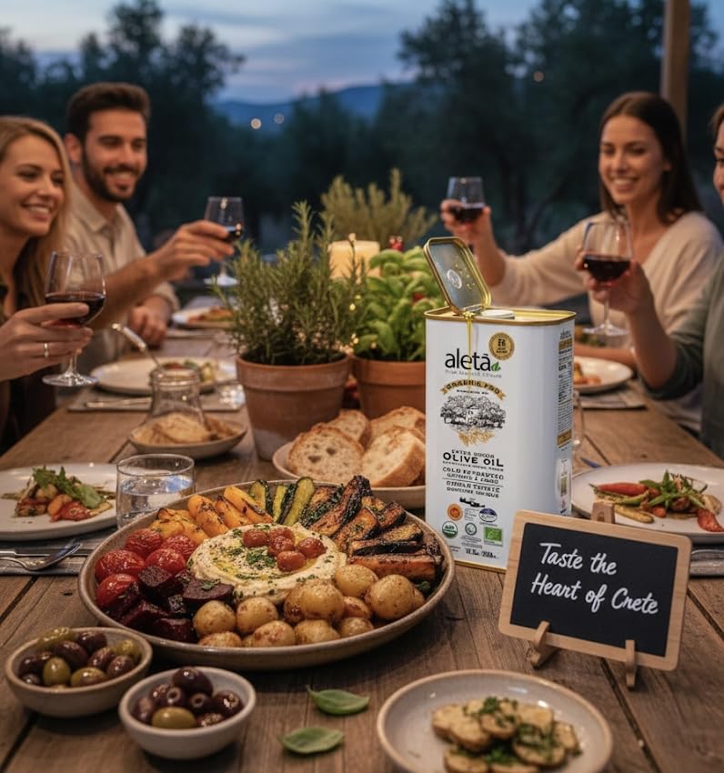 Aleta Farms Organic Olive Oil Extra Virgin, High Phenols, Single Estate PDO, Cold Press, Global Gold Awards, EVOO, Kosher. 16.9 Fl Oz (Pack of 2)