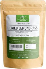 CEYLONFLAVORS FRESH AND PURE Organic Premium Grade Dried Lemon Grass Cut, harvested from a Organic Farm in Sri Lanka 2 oz/56g