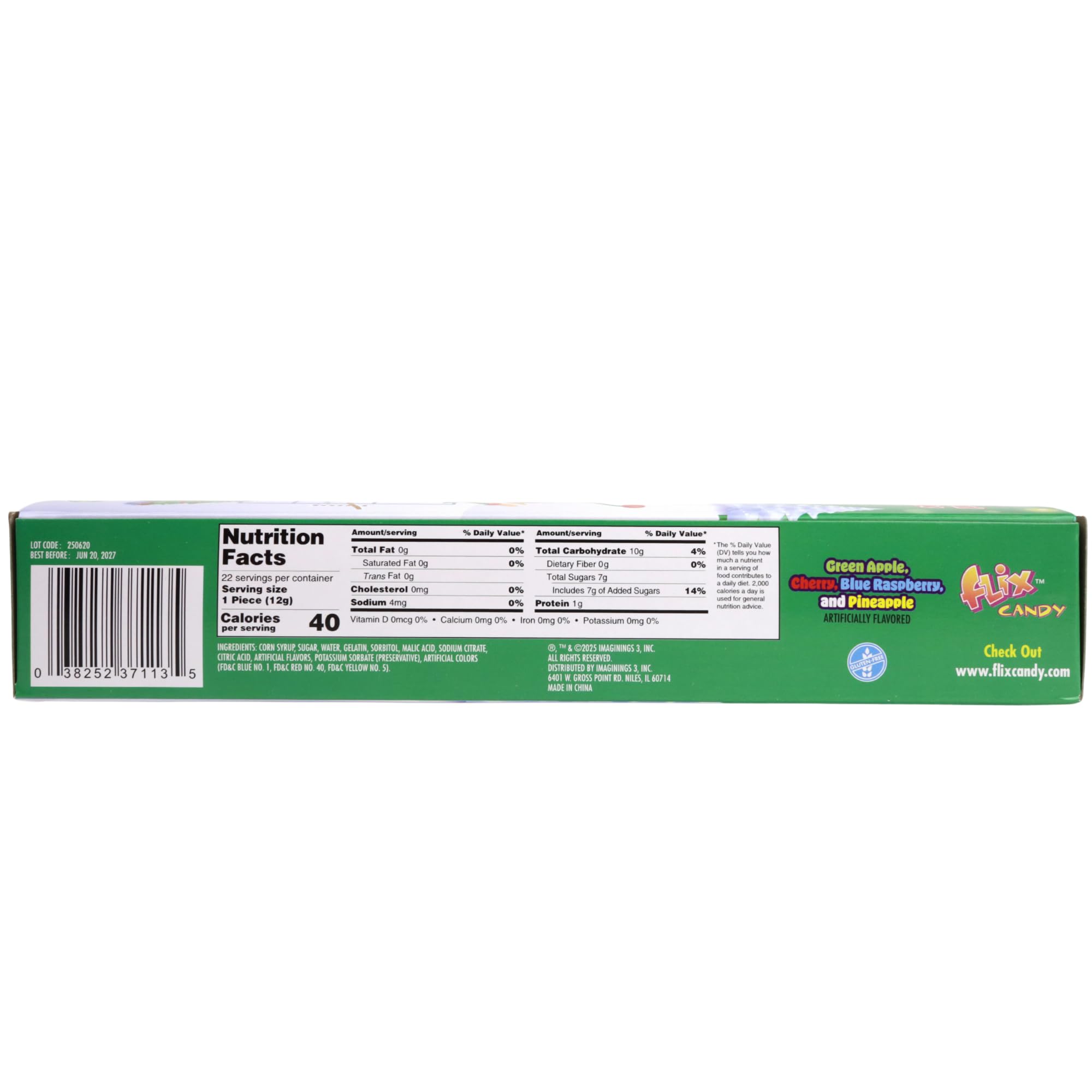 Christmas Gummy Candy, Individually Wrapped Edible Jewelry, Festive Stocking Stuffers or Party Treats, 22 Count 9.31 Ounces