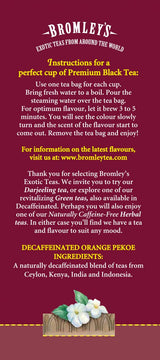 Bromley's Decaffeinated Orange Pekoe Black Tea, 24 Count (Pack of 6)