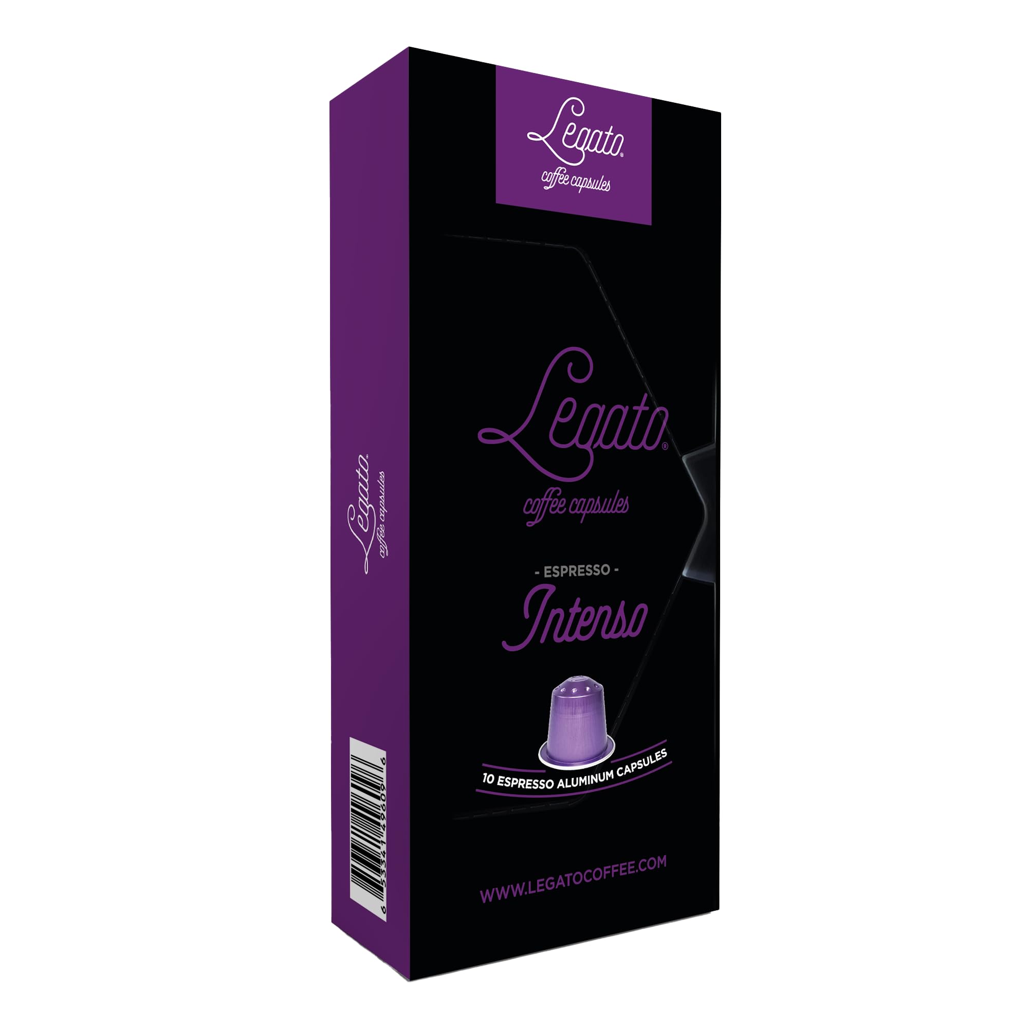Legato Espresso Capsules - 10/100 count - Single-Serve Coffee Pods - Compatible with Nespresso OriginalLine Machine - Cafe-style Coffee at Home (10