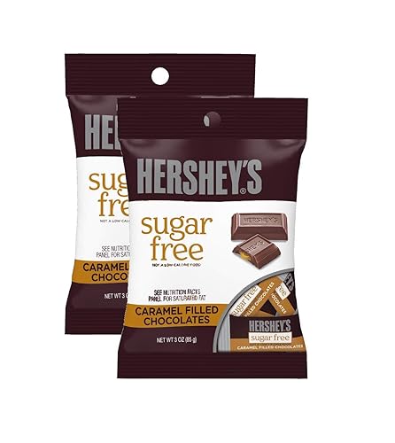 Sugar Free Hershey's Caramel Filled Chocolates, 3oz - Pack of 2
