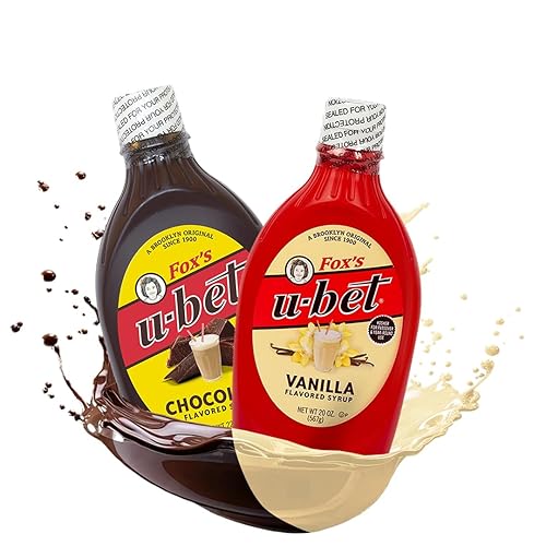 FOX’S U-BET Syrup Bottle - Brooklyn Original Since 1900, Thick, No High Fructose Corn Syrup, Kosher Certified, Fat Free, For Egg Creams, Coffee