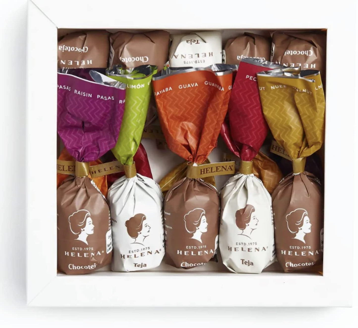 HELENA Chocolatier Fine Tejas and Chocotejas, with a variety of fillings, all covered in an outer layer of chocolate. (CHOCOTEJA & TEJA MIX, 10 PACK)