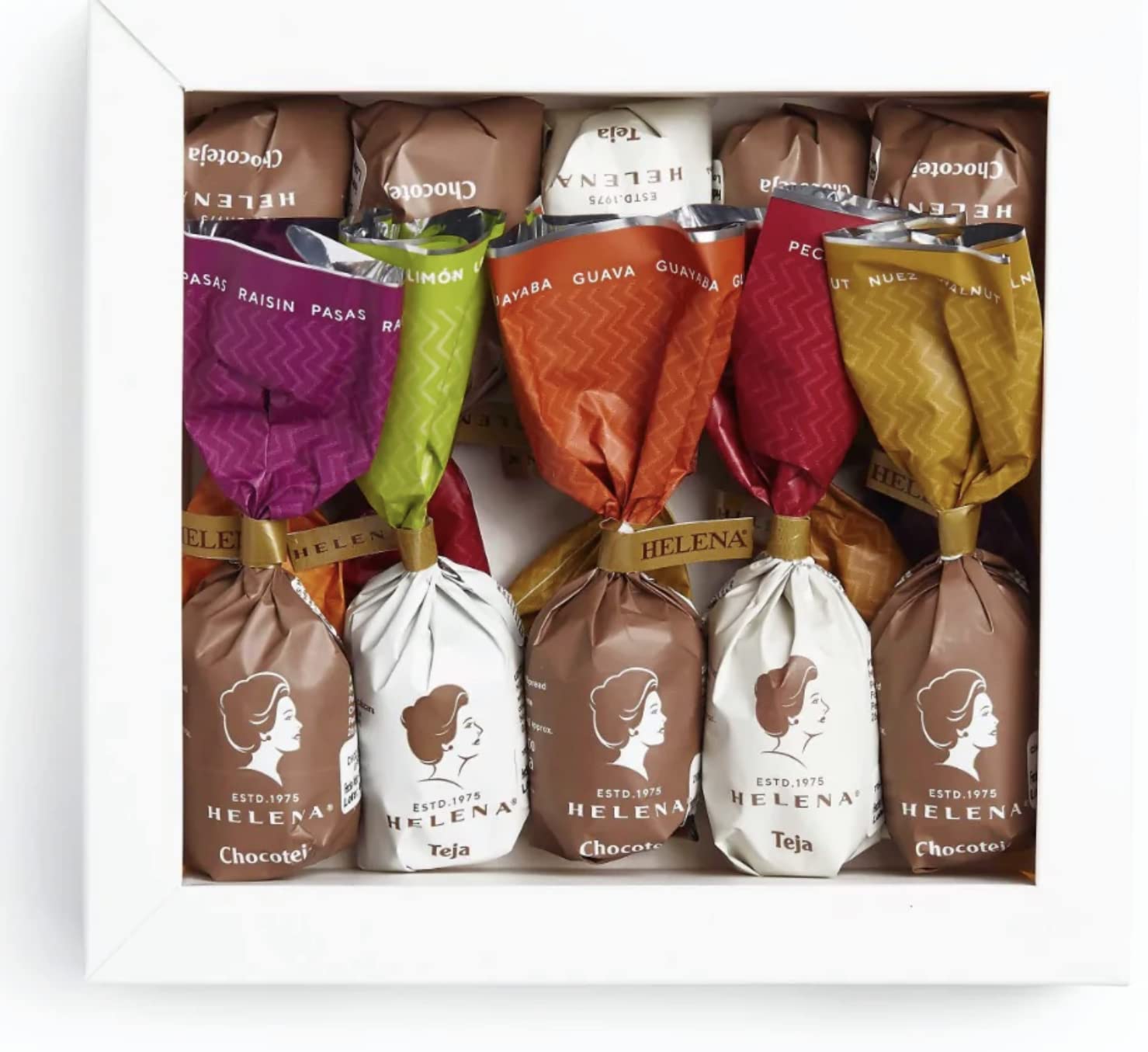 HELENA Chocolatier Fine Tejas and Chocotejas, with a variety of fillings, all covered in an outer layer of chocolate. (CHOCOTEJA & TEJA MIX, 10 PACK)