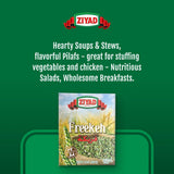 Ziyad Freekeh Fire Roasted Baby Wheat (28.2 oz) High in Fiber- Nutty Earthy Flavor - Vegan Ancient Grain - Gluten Free, Protein Packed - Ideal for Pilafs, Soups, Salads - No Presoaking Needed
