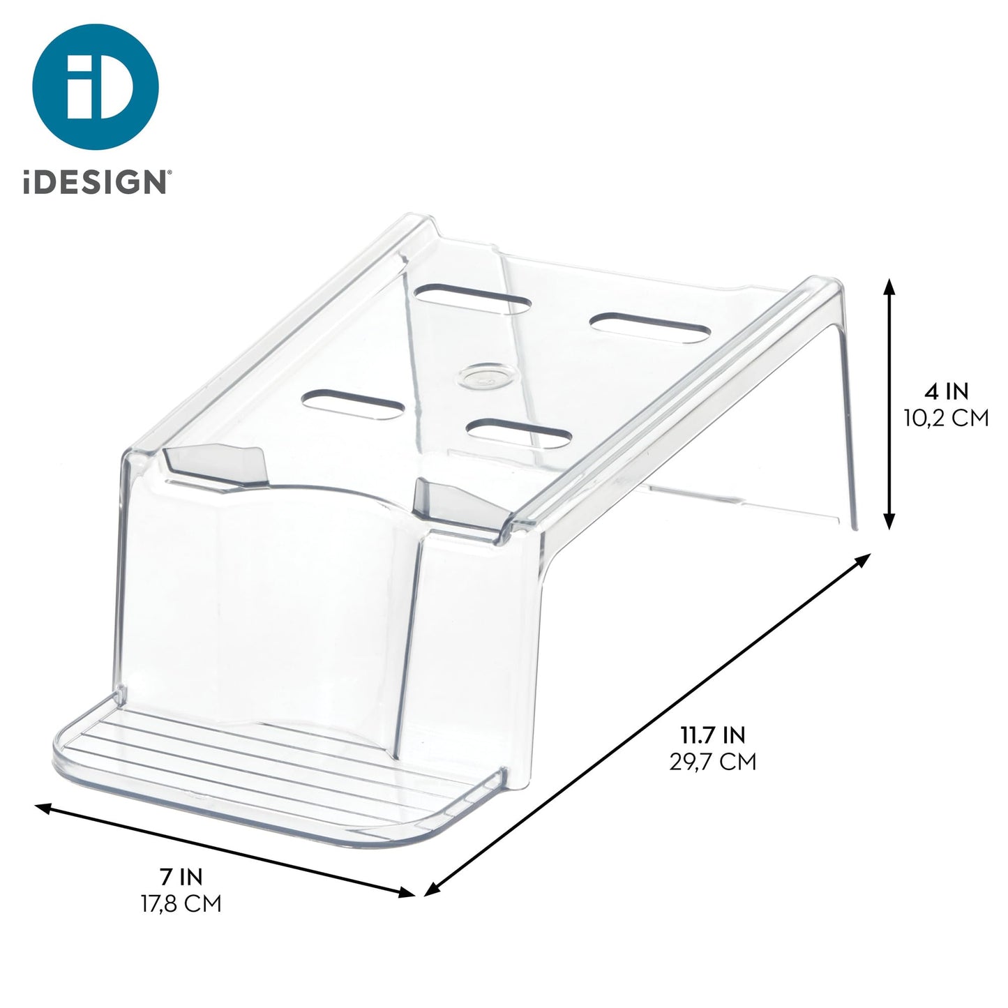 iDesign Laundry Detergent Holder, Liquid Detergent Stand for Laundry Room Organization, Clear