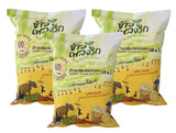 3 Pcs 80 Kcal Popcorn Flavor diet snacks appetizer Crispy Brown Rice (Organic Brown Rice Chips) Non Fried Made in Thailand